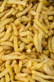 Texture of French fries ready to eat