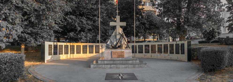 Constanta, Romania – 07.09.2019.  Romanian Mariners monument in Constanta, Romania, on a sunny summer day