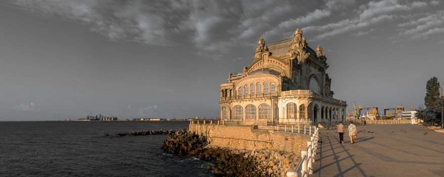 Constanta, Romania – 07.09.2019.  The Old Casino in Constanta, Romania, on a sunny summer morning