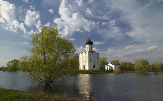 Church of the Intercession on River Nerl. Inscribed in the Wold Heritage List of UNESCO Vladimir region. Russia