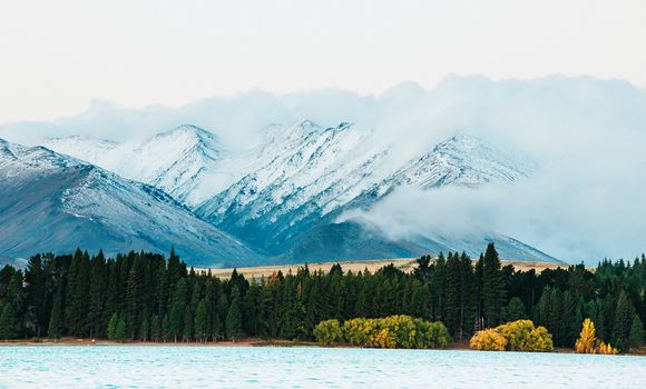 amazing landscapes viewed from Tekapo observatory, New Zealand