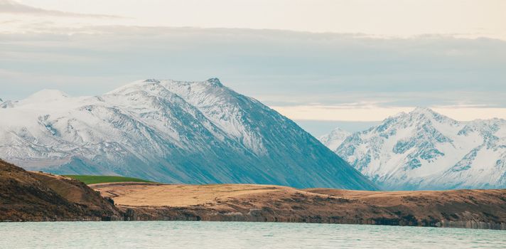 amazing landscapes viewed from Tekapo observatory, New Zealand