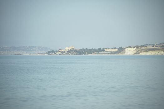 Castle of Falconara seen from the sea