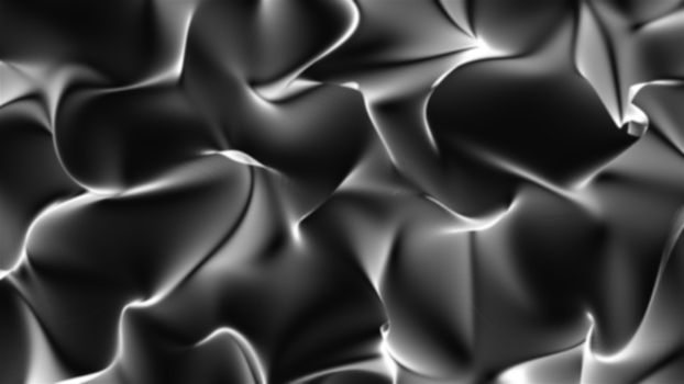 Computer generated realistic background of weaving silver fabric, 3D rendering background