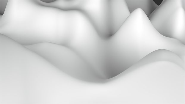 Wave 3d abstract surface, computer generated 3d render background like terrain or liquid surface