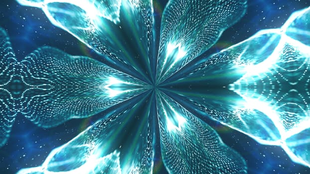 Beautiful abstract kaleidoscope - fractal flower, 3d rendering backdrop, computer generating background