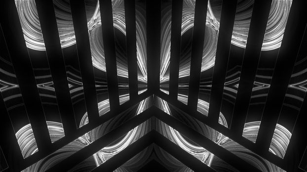 Lights show abstraction with glowing effect, 3d rendering computer generated background