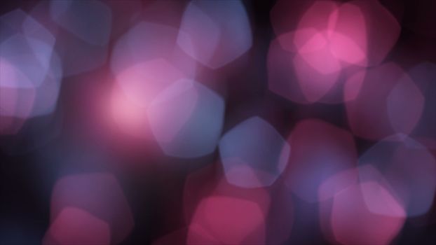 Blurred polygonal highlights - beautiful bokeh effect, dreamer view, 3d rendering background, computer generated backdrop