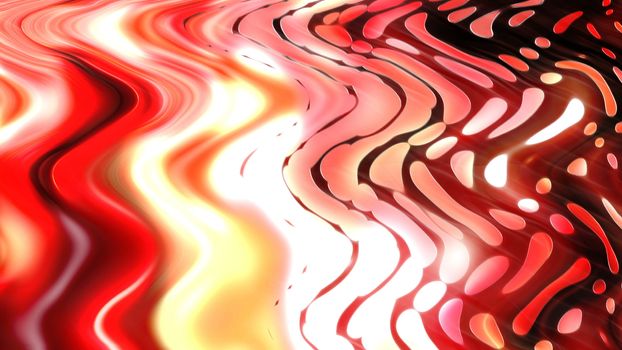 Dancing stripes abstraction with shining effect, background with imitation liquid surface, 3d rendering backdrop