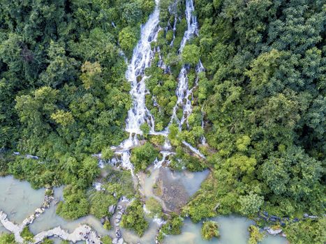 The beautiful waterfall of Lobo in Guangxi, China.