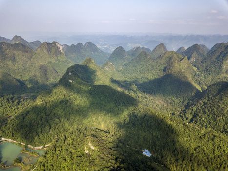 The beautiful karst landscape mountain of Lobo in Guangxi, China.