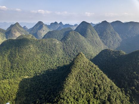 The beautiful karst landscape mountain of Lobo in Guangxi, China.