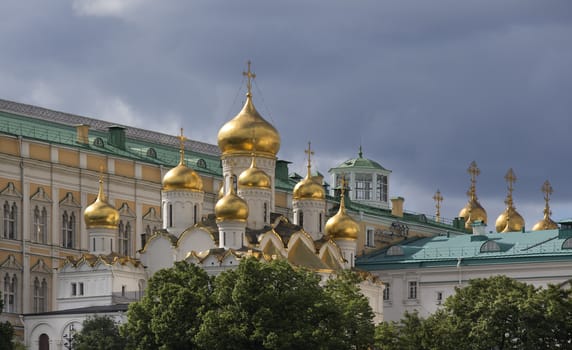 View on Moscow Kremlin Palace and Complex of Churches