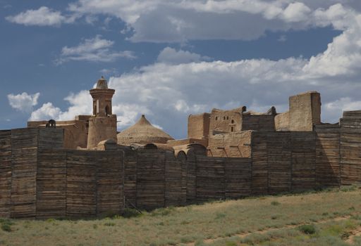 Reconstruction of Sarai Batu is the ancient mongolian city was established by Mongol ruler Batu Khan.