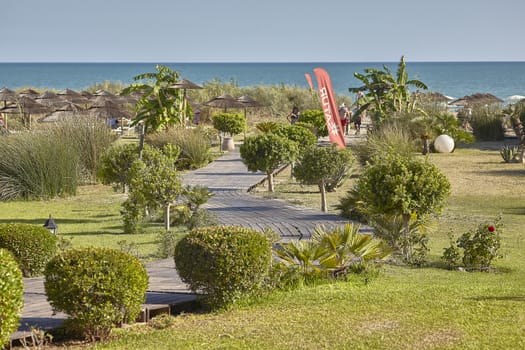 Idyllic garden in southern coast of Sicily