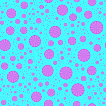 Floral vector pattern on the cyan background
