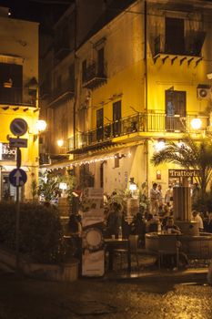 Monreale a small city near Palermo in Sicily, by night