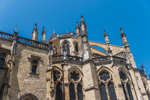 Gothic Sainte-Marie cathedral in the center of Bayonne, Pyrénées-Atlantiques, France