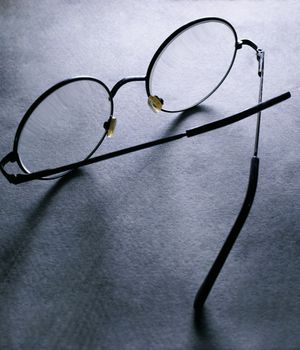 Close up of classic spectacles