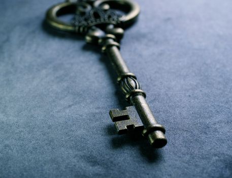 Close up of a classic key