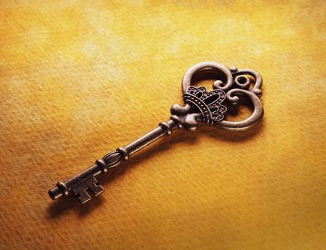 Close up of a classic key