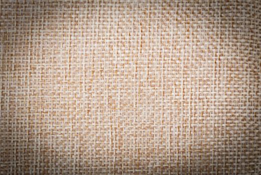 Close up of sackcloth canvas textured, texture pattern background.