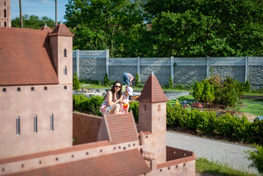 Little girl spending fantastic time on playground. Happy childhood. Authentic image