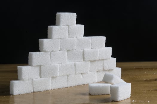 a wall formed with sugar cubes