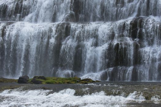 Mountain Waterfall in Iceland. 