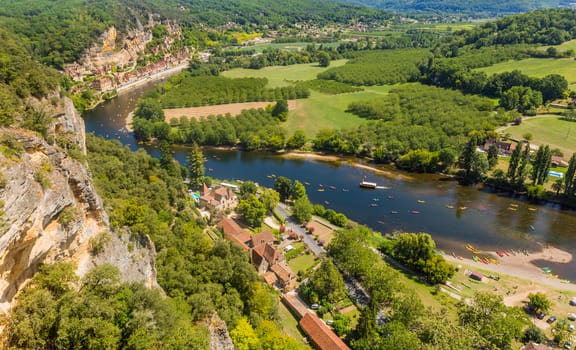 La Roque-Gageac, view from Marqueyssac. Dordogne, France