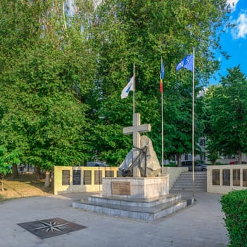Constanta, Romania – 07.09.2019.  Romanian Mariners monument in Constanta, Romania, on a sunny summer day