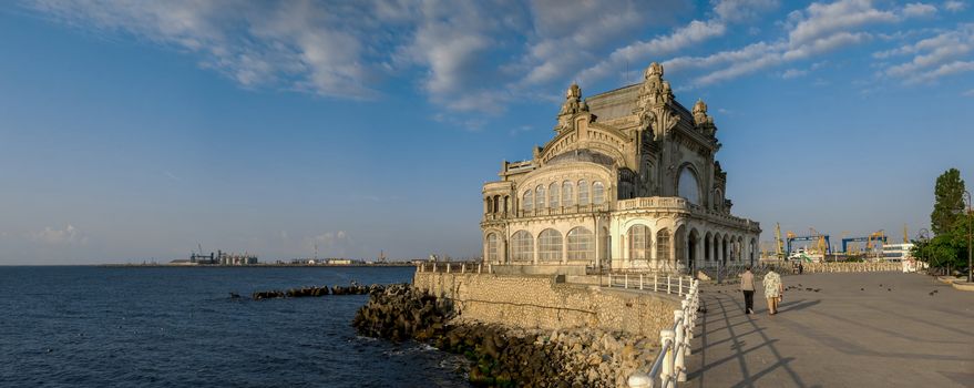 Constanta, Romania – 07.09.2019.  Embankment in the city of Constanta, Romania, on a sunny summer day