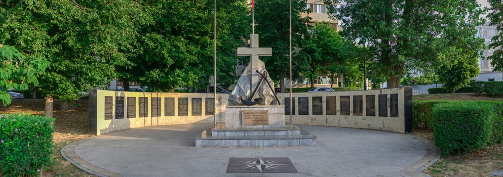 Constanta, Romania – 07.09.2019.  Romanian Mariners monument in Constanta, Romania, on a sunny summer day