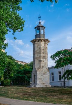 Constanta, Romania – 07.09.2019.  The Old Lighthouse in Constanta, Romania, on a sunny summer morning