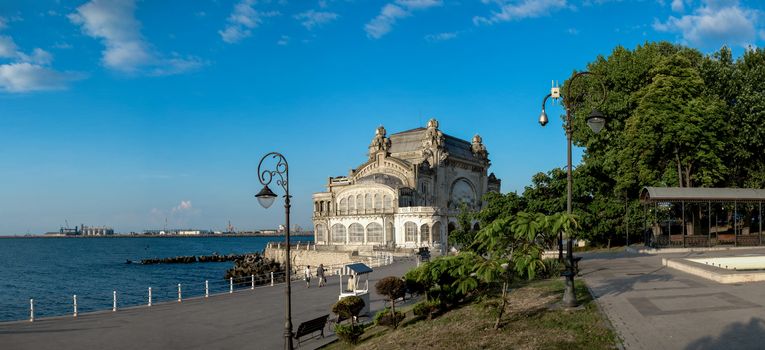 Constanta, Romania – 07.09.2019.  Embankment in the city of Constanta, Romania, on a sunny summer day