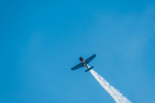 Démonstration des 9 alphajets de la patrouille de France lors d'un meeting aérien
