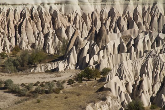 Strange Stone landscapes in Cappadocia, Turkey