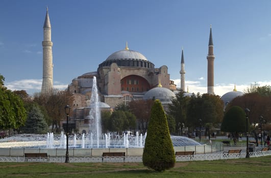 View on Hagia Sophia in Istanbul Turkey