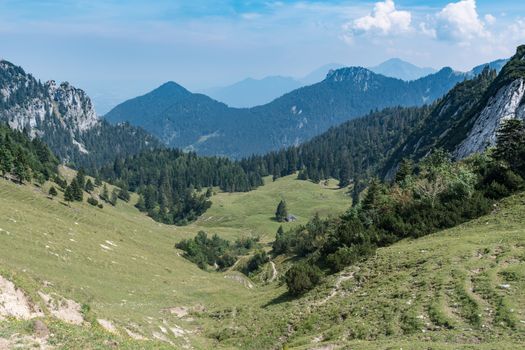 Beautiful landscape Kampenwand in Bavaria Alps in Summer