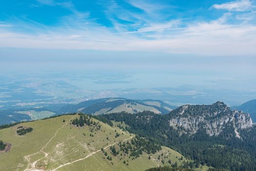 Beautiful landscape Kampenwand in Bavaria Alps in Summer