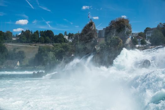 Famous Rhinefall in Schaffhausen Swiss