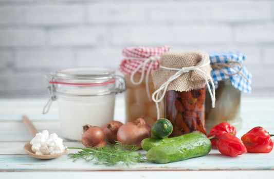 Collection of fermented foods with natural ingredients