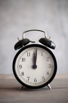 Old fashioned alarm clock close up