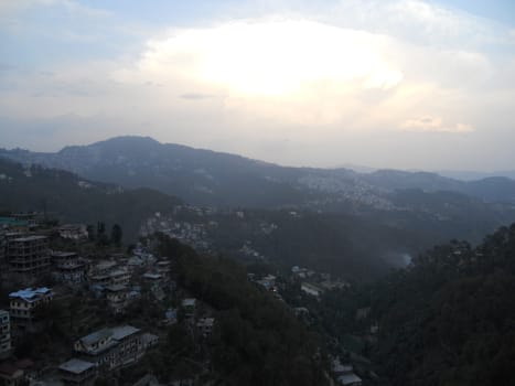 a natural vista of a valley