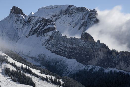 Beautiful mountain view from Schynige Platte, Switzerland