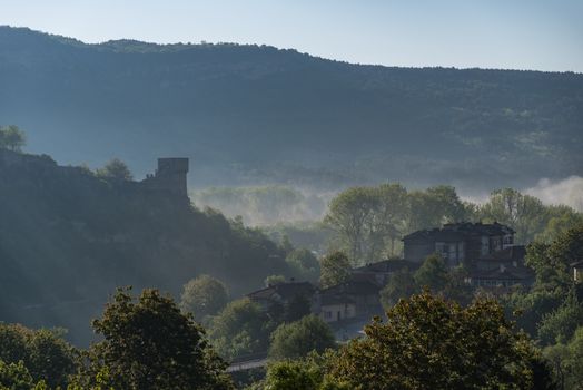 Towers and walls of Tsarevets Fortress ain Veliko Tarnovo, Bulgaria