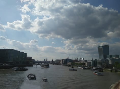 a riverfront in European city