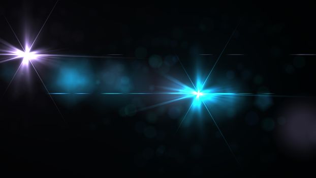 Abstract background with lights in space, 3d rendering computer generated backdrop