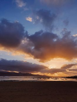 Las Palmas Las Canteras Beach Sunset