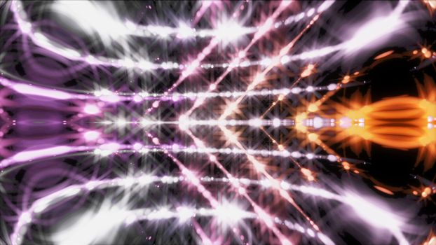 Vj loop, music beat with shiny particles, computer generated modern abstract background, 3d rendering